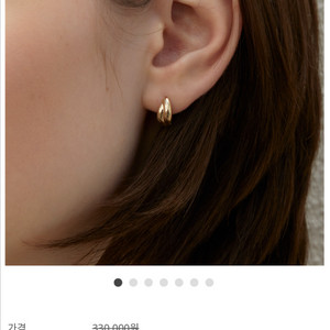 lunne 룬느 글램 웨이브원터치링귀걸이