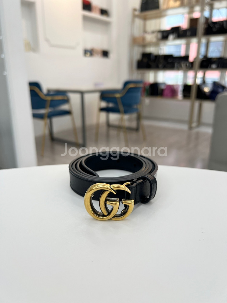 [중고명품 럭스올 울산점] 구찌 GG 마몽 씬 벨트--0