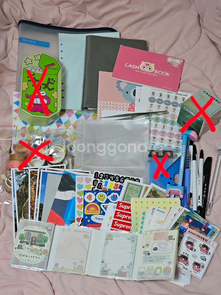 일괄A다꾸용품 처분 인스 떡메 화일 볼펜 틴케이스 문구--0