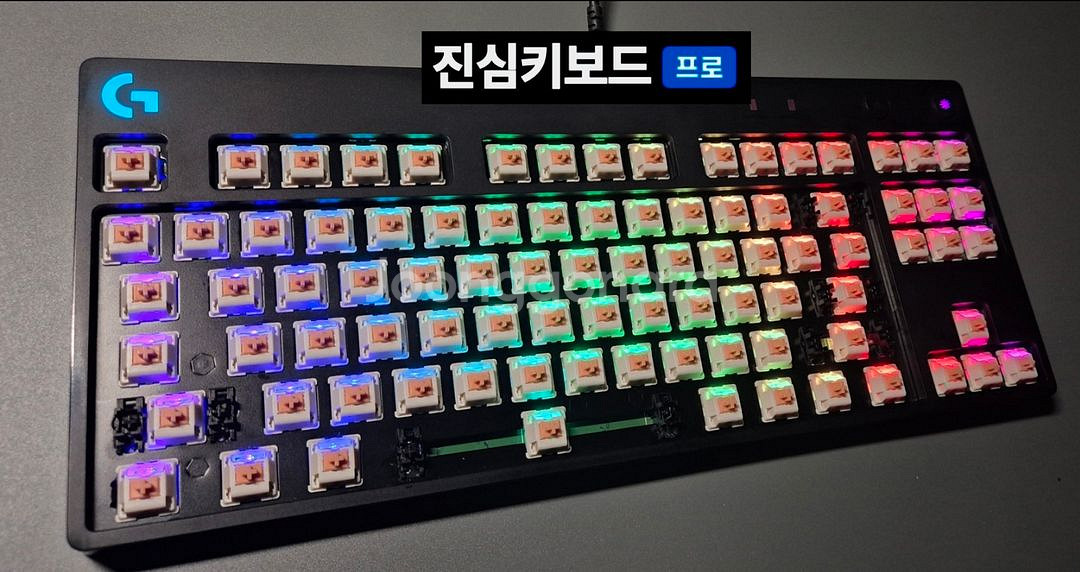 로지텍 G PRO 홀리판다 풀윤활 게이밍 기계식 키보드--0