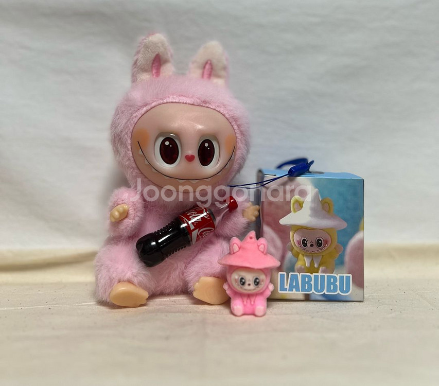 일괄 라부부 라푸푸 콜라 인형&피규어 키링 핑크 세트--1