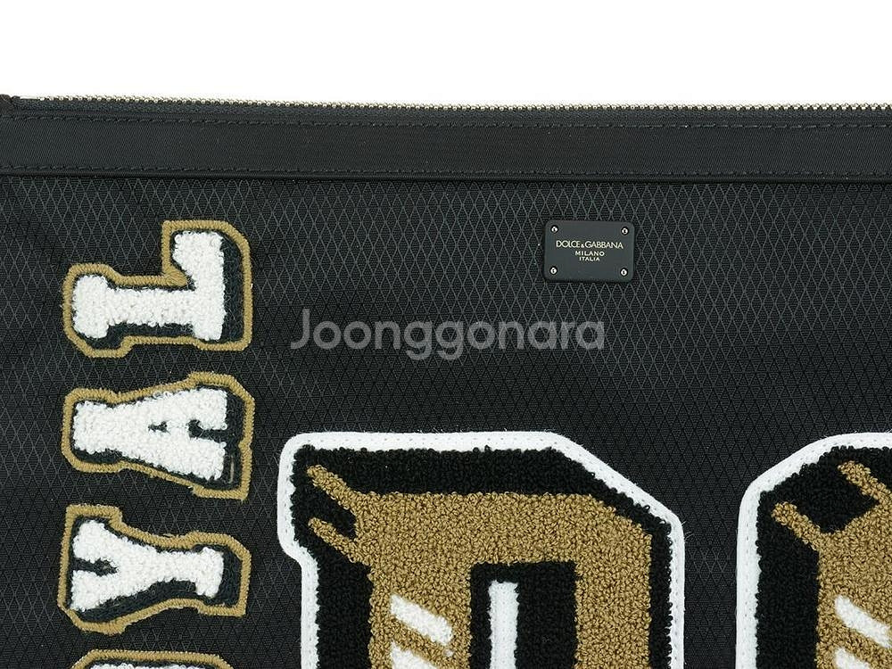 돌체앤가바나 로얄 DG 로고 패치 클러치 백 파우치--3