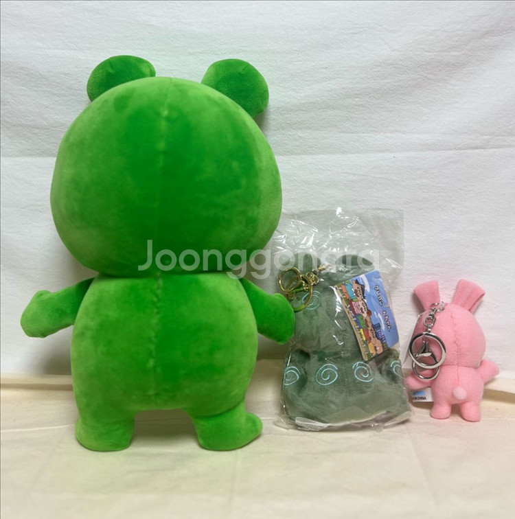일괄 짱구는 못말려 중형 모찌 개구리&토끼 키링 3개--2