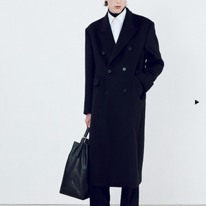 토니웩 24FW 울 캐시미어 더블 코트 블랙 L