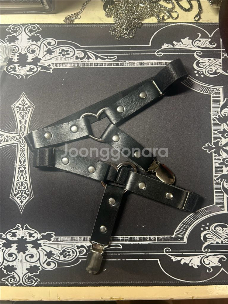 고스 펑크 고딕 지뢰계 갸루 하트 가터벨트--0