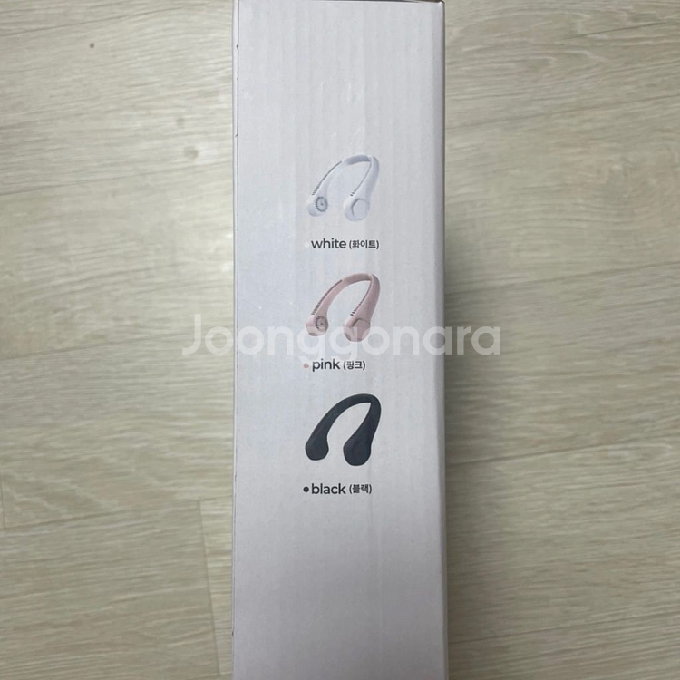 새상품) 구스페리 넥밴드 선풍기 핑크--2