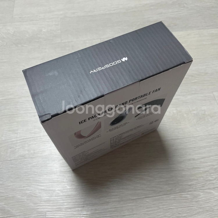 새상품) 구스페리 넥밴드 선풍기 핑크--4