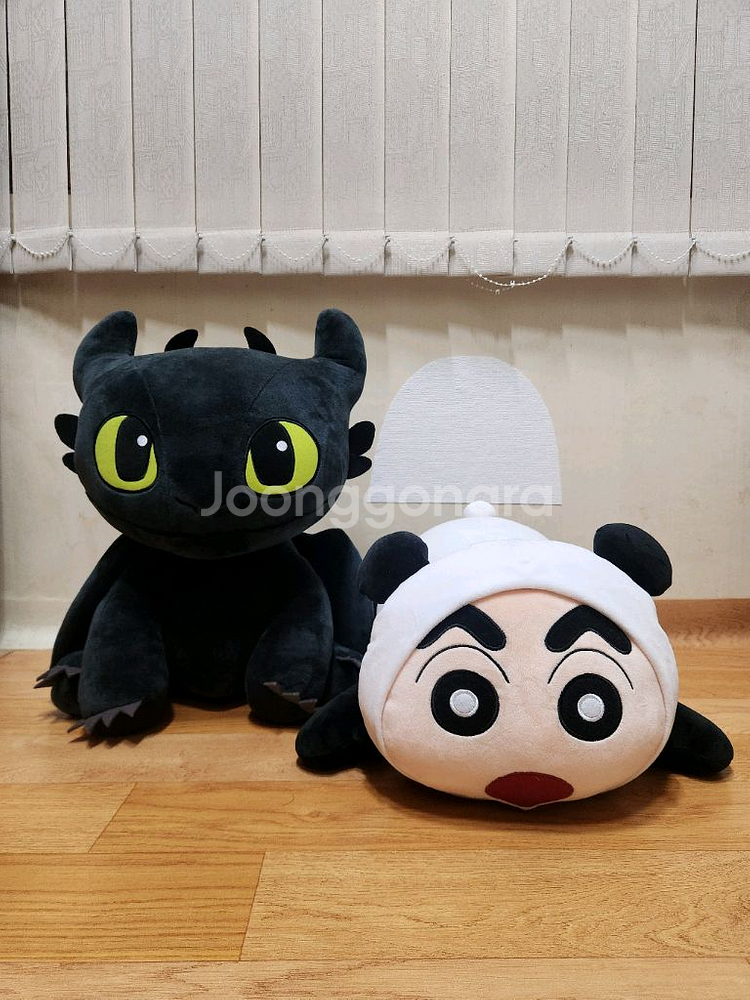 새상품) 드래곤 길들이기 투슬리스 인형+짱구 인형--0