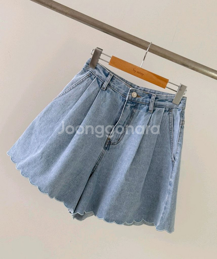 바이씨니_제작 물결데님반바지(L)--0