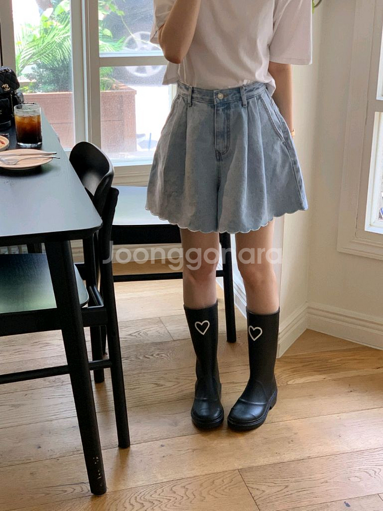 바이씨니_제작 물결데님반바지(L)--2
