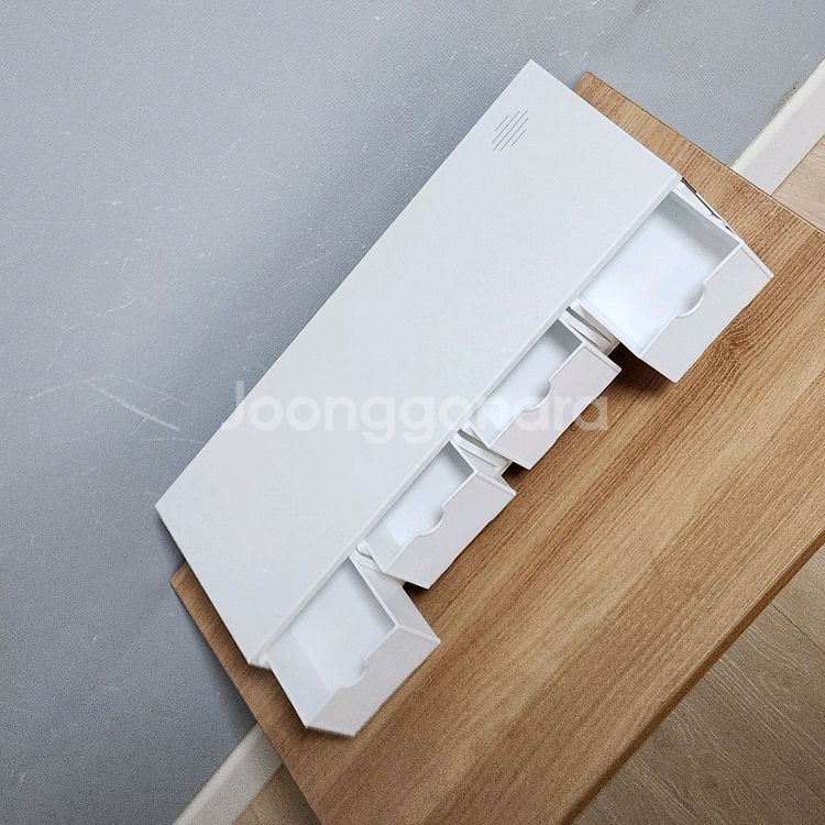 서랍형 모니터 받침대 책상정리 듀얼 모니터 받침 선반--3