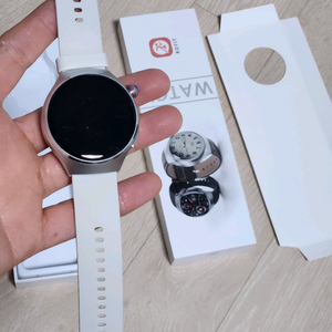 급처분 48mm 스마트워치 화이트 실리콘밴드 블루투스5