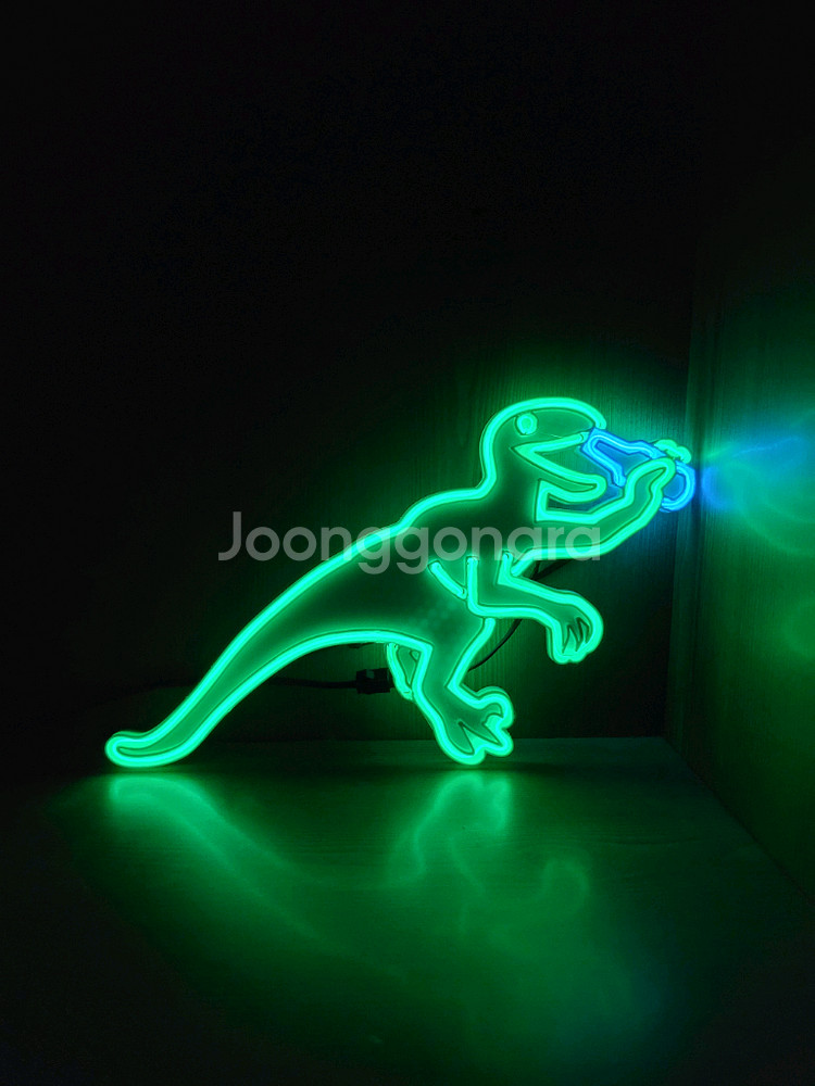 네온사인 공룡 와인 led 램프 조명--3