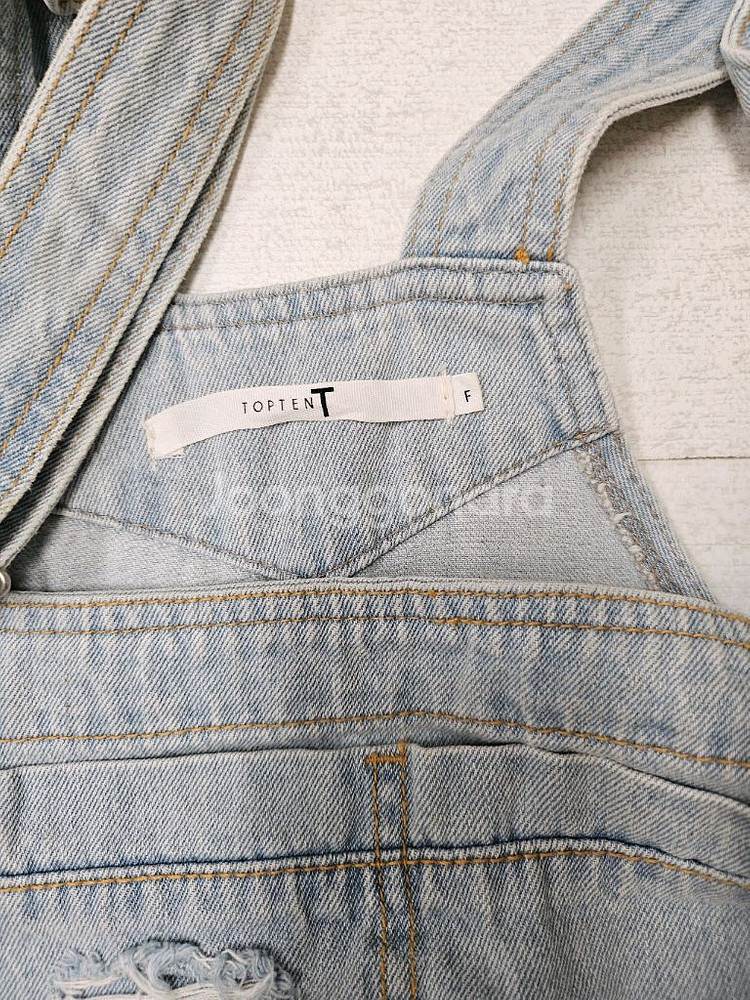 TOPTENT 멜빵 데님 반바지 F--2