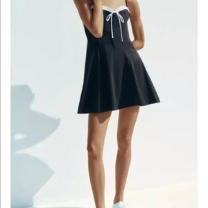 자라 스트랩 프릴 리본 원피스