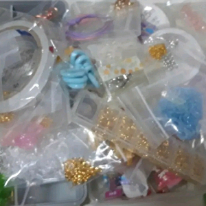 반택포) 비즈 자투리 천 리본 공예 diy 부자재 키링