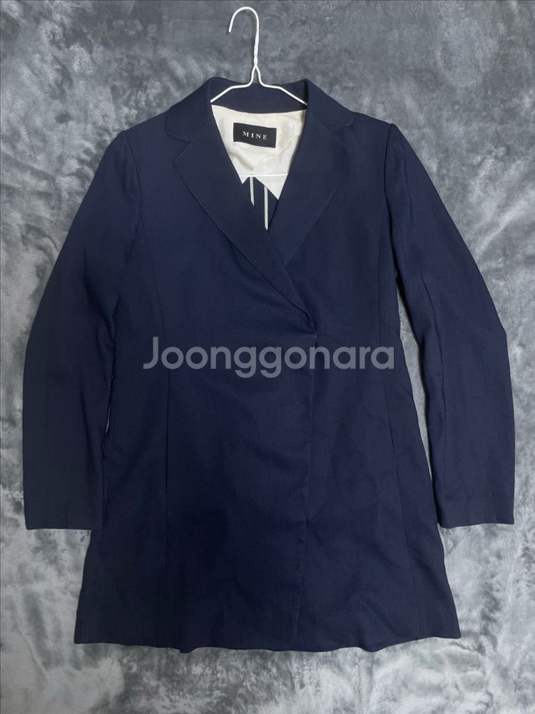 [무료배송] 한섬 마인 네이비 마 롱자켓--0