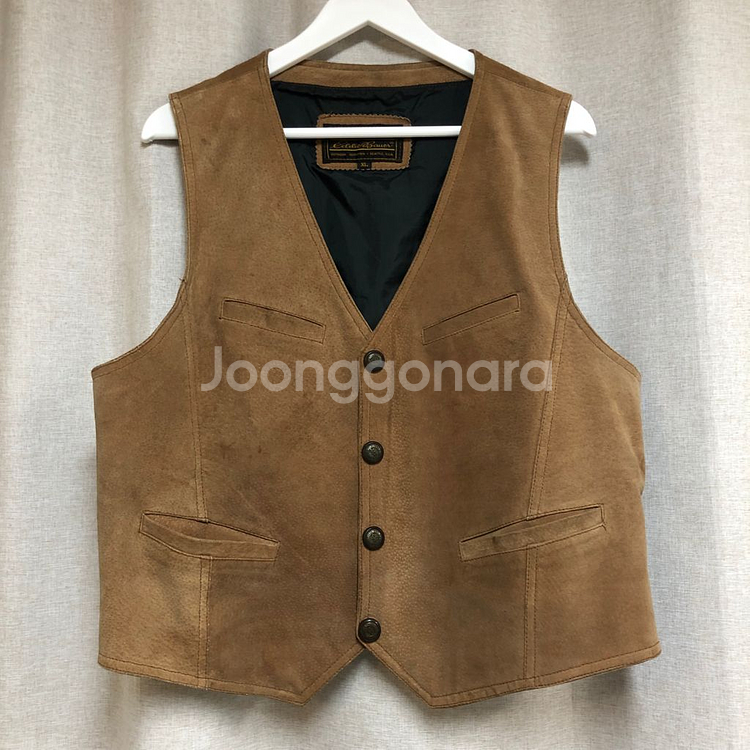 에디바우어 피그스킨 스웨이드 베스트 (XL)--0