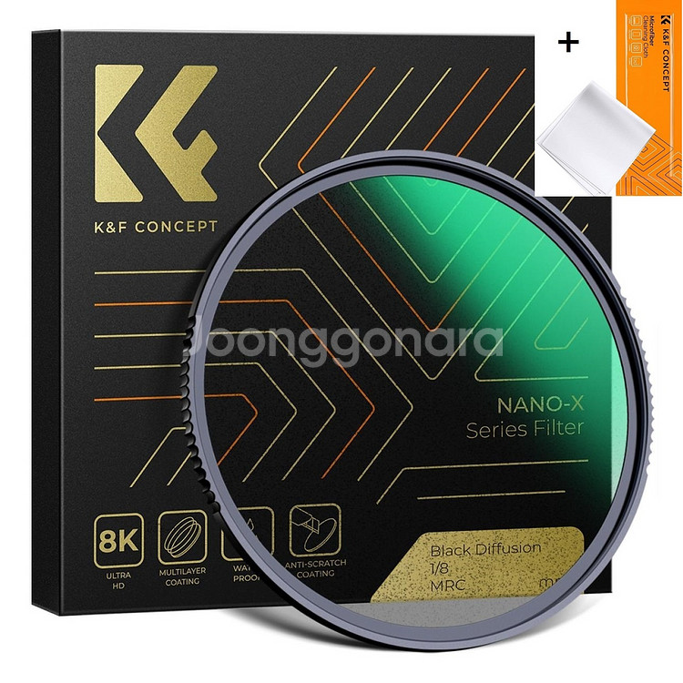 K&F 58mm NANO-X 블랙 미스트 1/8 필터--0