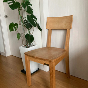 Inart 인아트 원목 나무 의자 완전 통나무 묵직 세