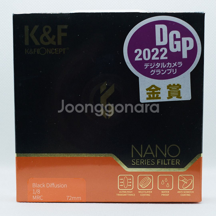 K&F 72mm NANO-X 블랙 미스트 1/8 필터--1
