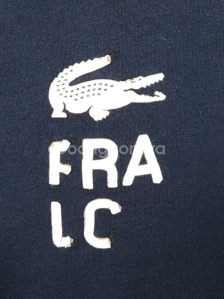 (M) 라코스테 반팔티 진곤색 라운드 티셔츠--3