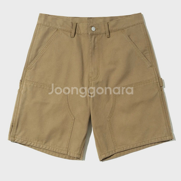 새상품 M 아웃스탠딩 캔버스 카펜터 더블니 반바지--0