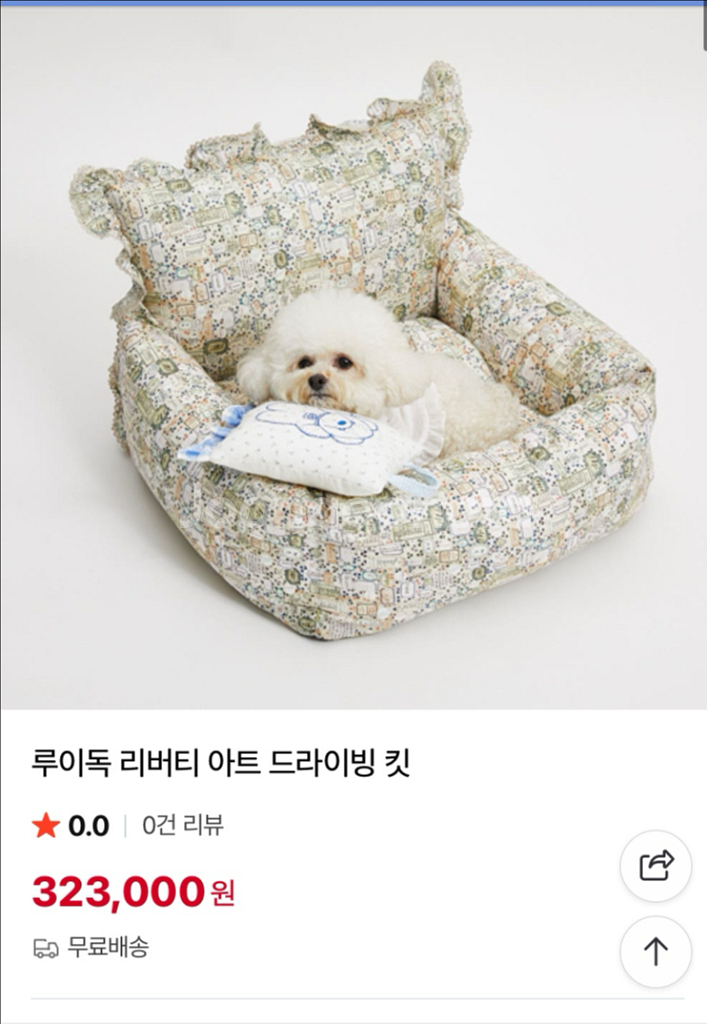 루이독 리버티 아트 드라이빙 킷 강아지카시트--3