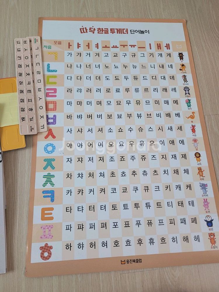 웅진따닥한글 1-5권 (1,2는사용)--2