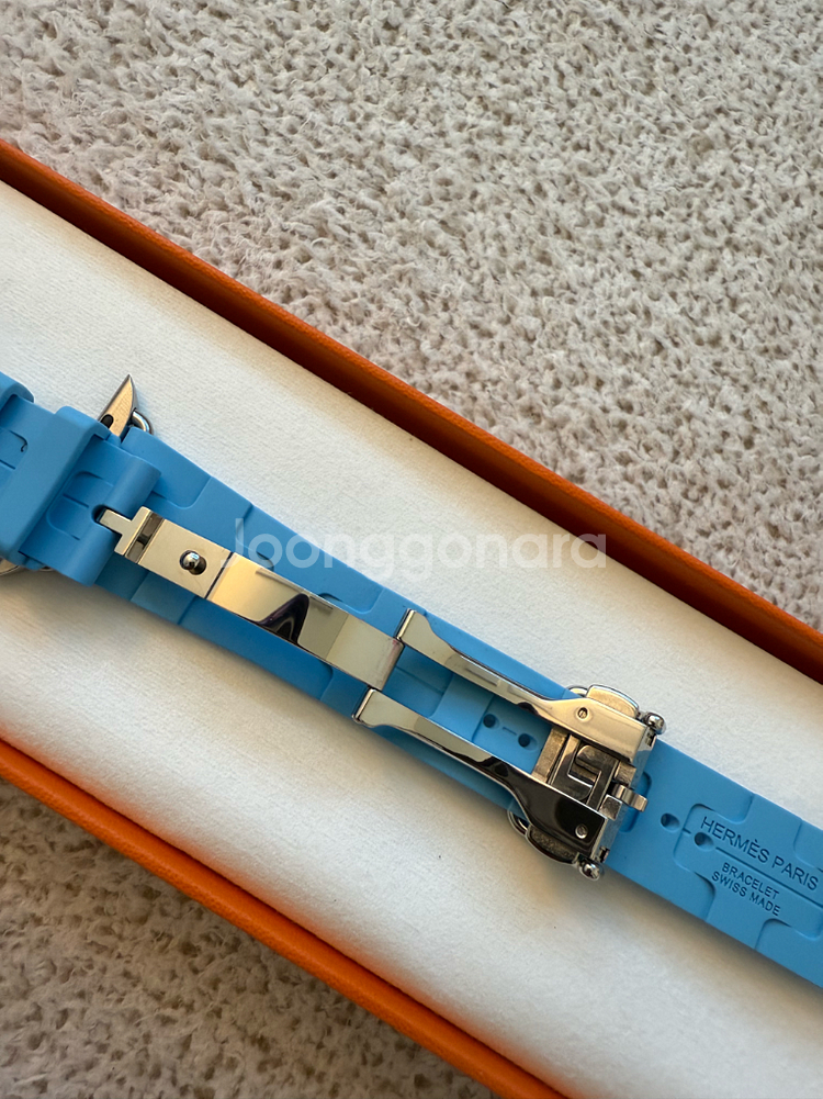 애플워치에르메스41mm 블루셀레스트 킬림 싱글투어--4