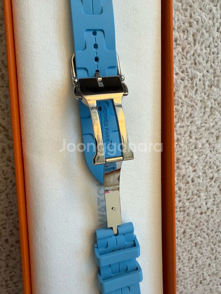 애플워치에르메스41mm 블루셀레스트 킬림 싱글투어--3
