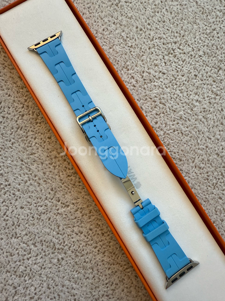 애플워치에르메스41mm 블루셀레스트 킬림 싱글투어--5