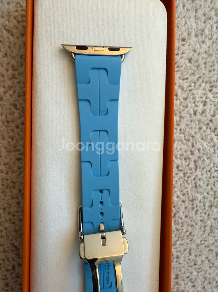 애플워치에르메스41mm 블루셀레스트 킬림 싱글투어--7