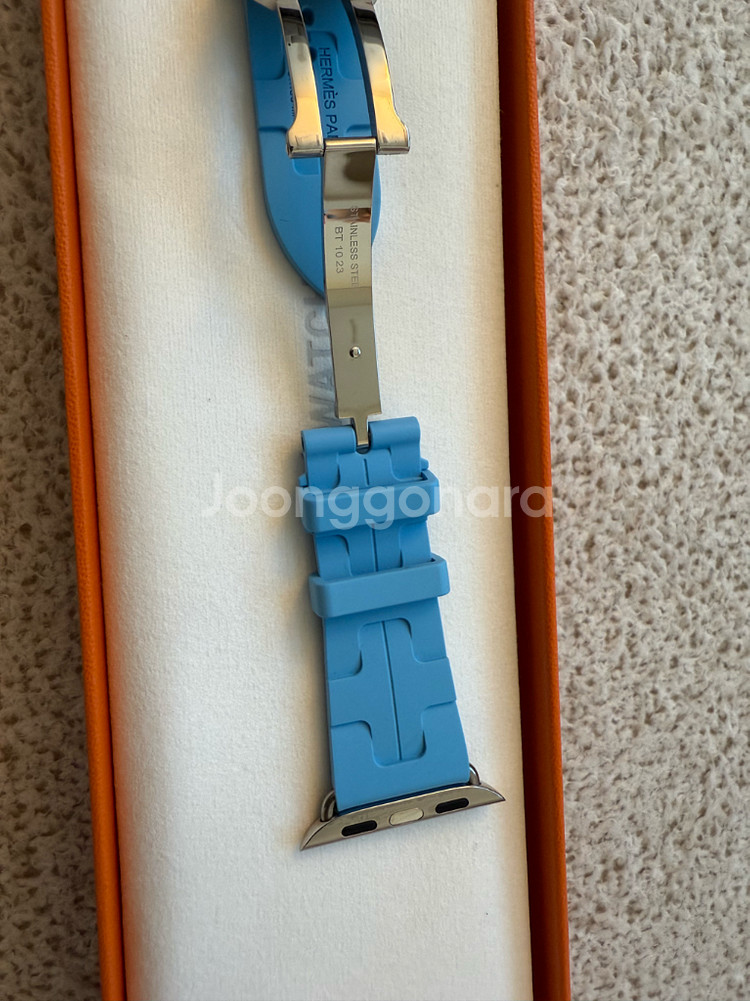 애플워치에르메스41mm 블루셀레스트 킬림 싱글투어--9