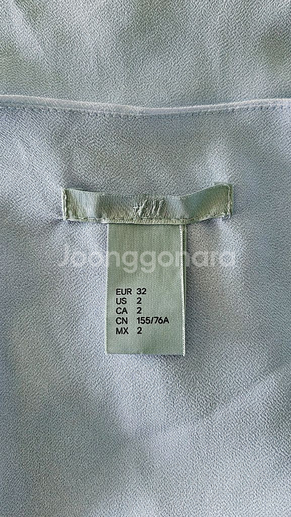 H&M 에이치앤엠 라이트 퍼플 쉬폰슬리브리스블라우스--5