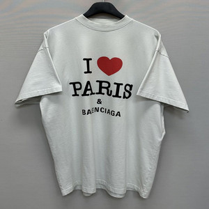 발렌시아가 I LOVE PARIS 오버사이즈 반팔티