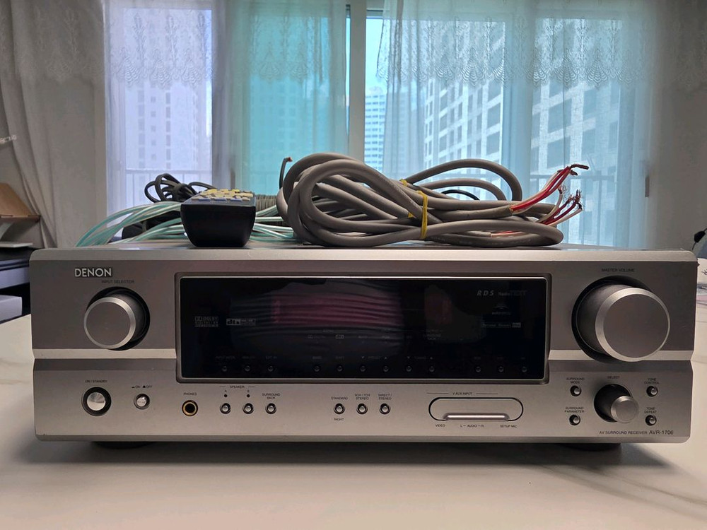 데논 리시버 AVR-1706 및 와피데일 스피커 일체--6