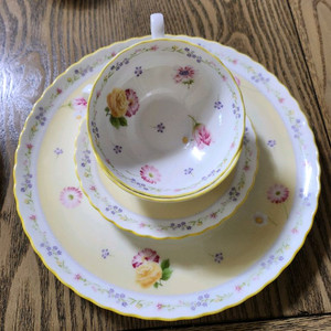 노리다케 쥬네플뢰르 찻잔세트와 과일접시(일본산)판매