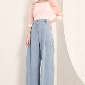 한섬 마인 2022 울 블렌드 텍스처 니트탑 F90