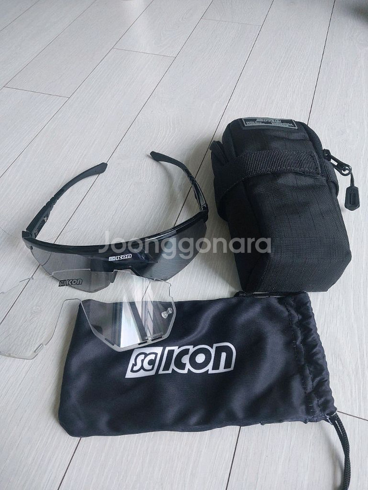 SCICON 시콘 스포츠 고글 블랙 풀세트--0