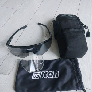 SCICON 시콘 스포츠 고글 블랙 풀세트