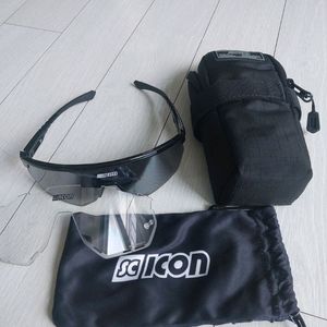 SCICON 시콘 스포츠 고글 블랙 풀세트