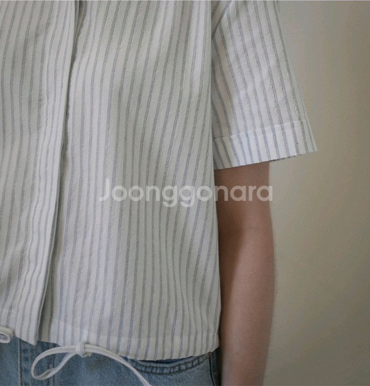 택달린새상품) 틸아이다이 스트랩 포인트 반팔 셔츠--3