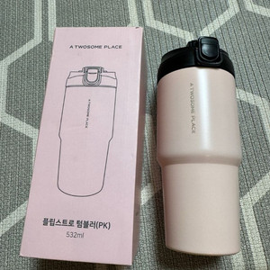 새상품 투썸플레이스 플립스트로 냉온 텀블러