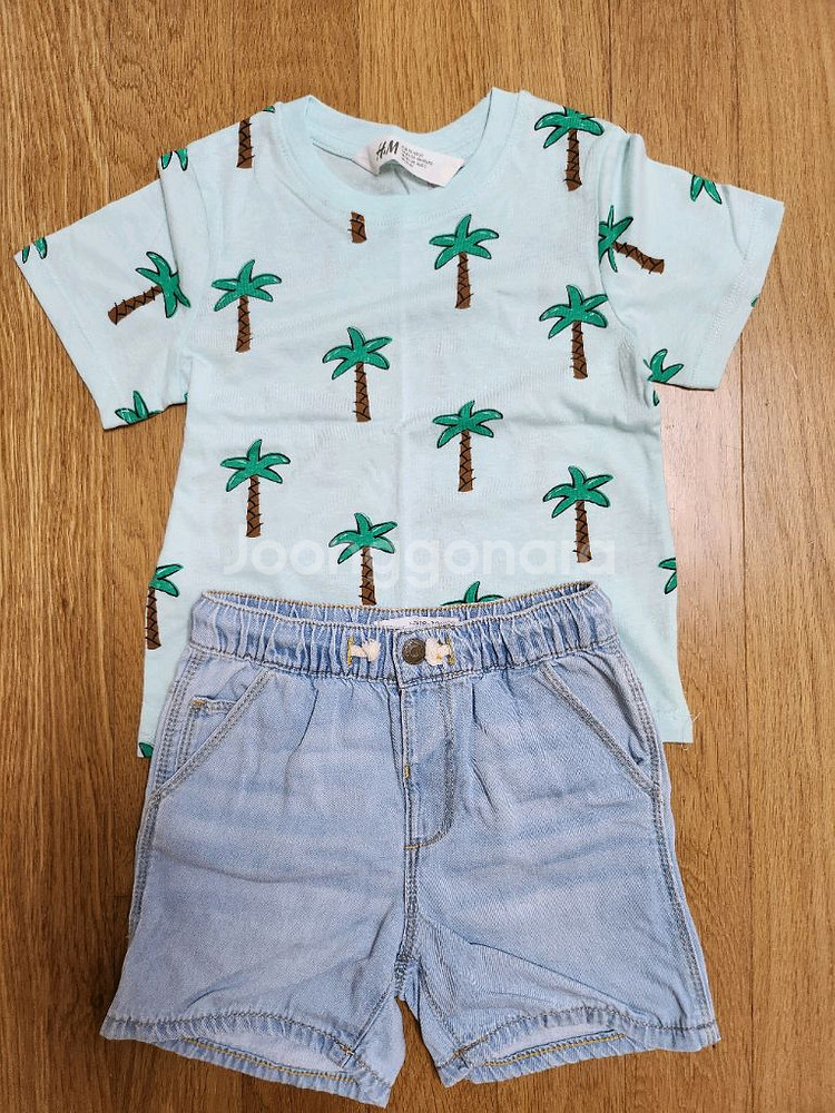 H&M 티셔츠 2T 새상품 ZARA 반바지--0