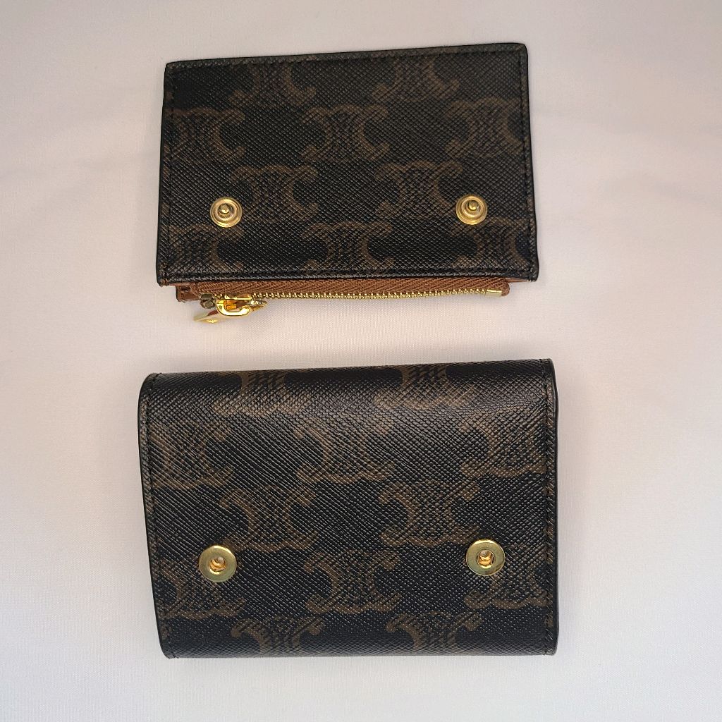 셀린느 트리옹프 캔버스 코인 컴팩트 지갑