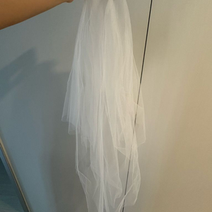 웨딩베일 셀프웨딩 화이트 숏베일
