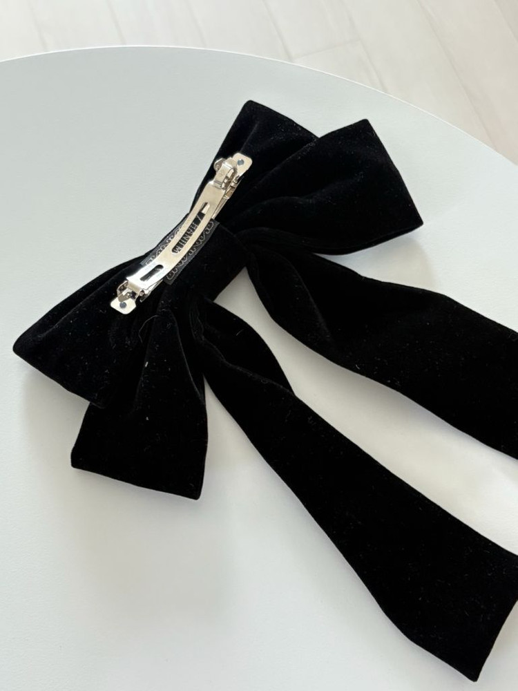 블랙 리본 헤어핀 대왕 벨벳 셀프웨딩--1