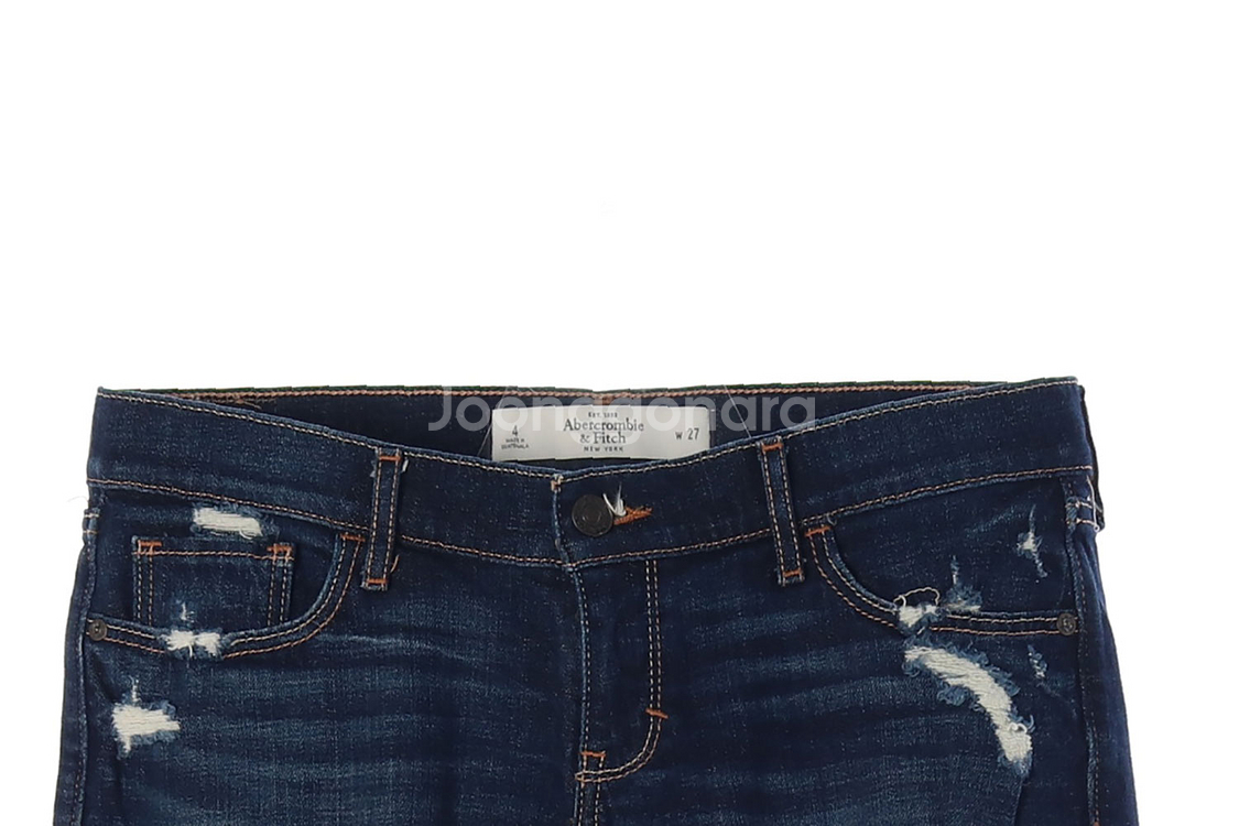 [S]아베크롬비 진청 롤업 마이크로 쇼츠 청반바지 핫팬--1