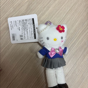 헬로키티 교복 키티 롱다리 인형 키링 일본정품